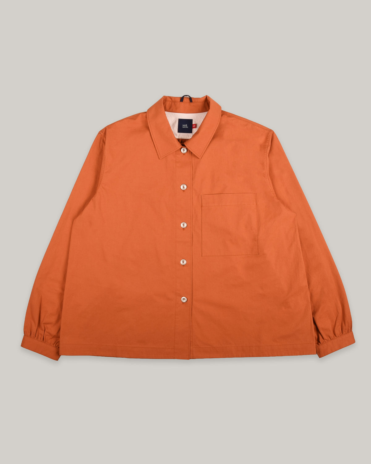 WORK WORKS WOMEN'S SQUARE COLLAR PATCH POCKET SHIRT - TURMERIC