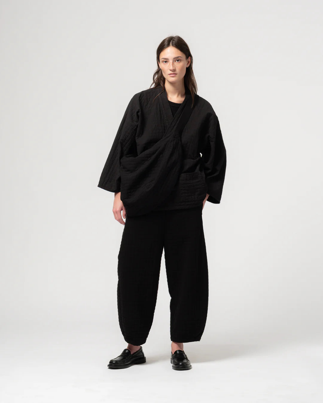 GIRLS OF DUST MOON BAG - SASHIKO COTTON - BLACK