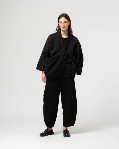 GIRLS OF DUST MOON BAG - SASHIKO COTTON - BLACK