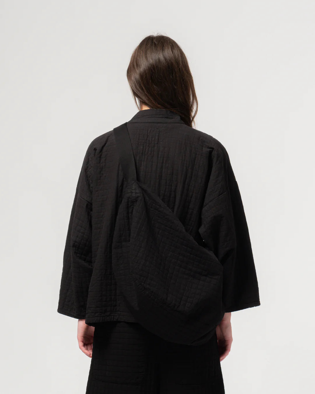 GIRLS OF DUST MOON BAG - SASHIKO COTTON - BLACK