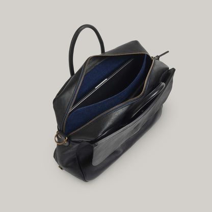 BLEU DE CHAUFFE ZEPPO BUSINESS BAG - BLACK