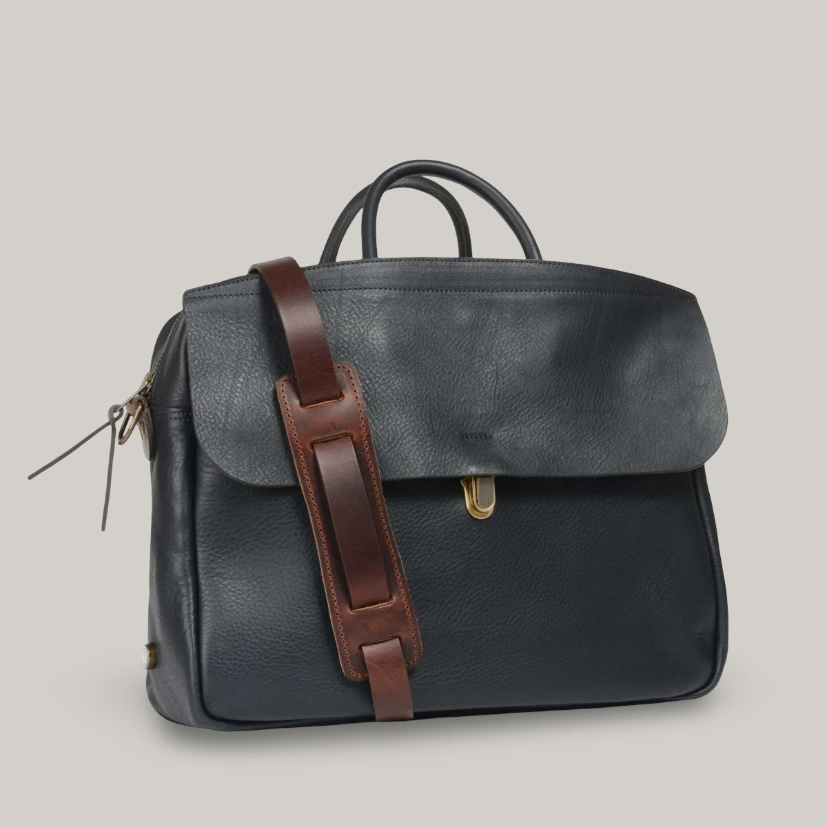 BLEU DE CHAUFFE ZEPPO BUSINESS BAG - NAVY BLUE