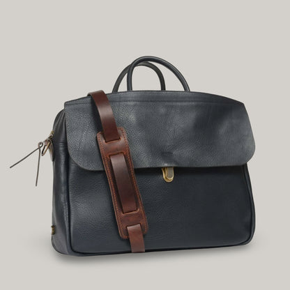 BLEU DE CHAUFFE ZEPPO BUSINESS BAG - NAVY BLUE