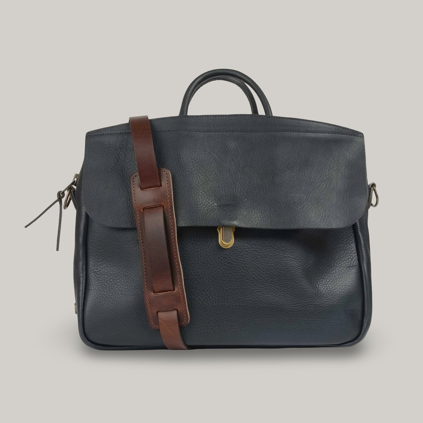 BLEU DE CHAUFFE ZEPPO BUSINESS BAG - NAVY BLUE