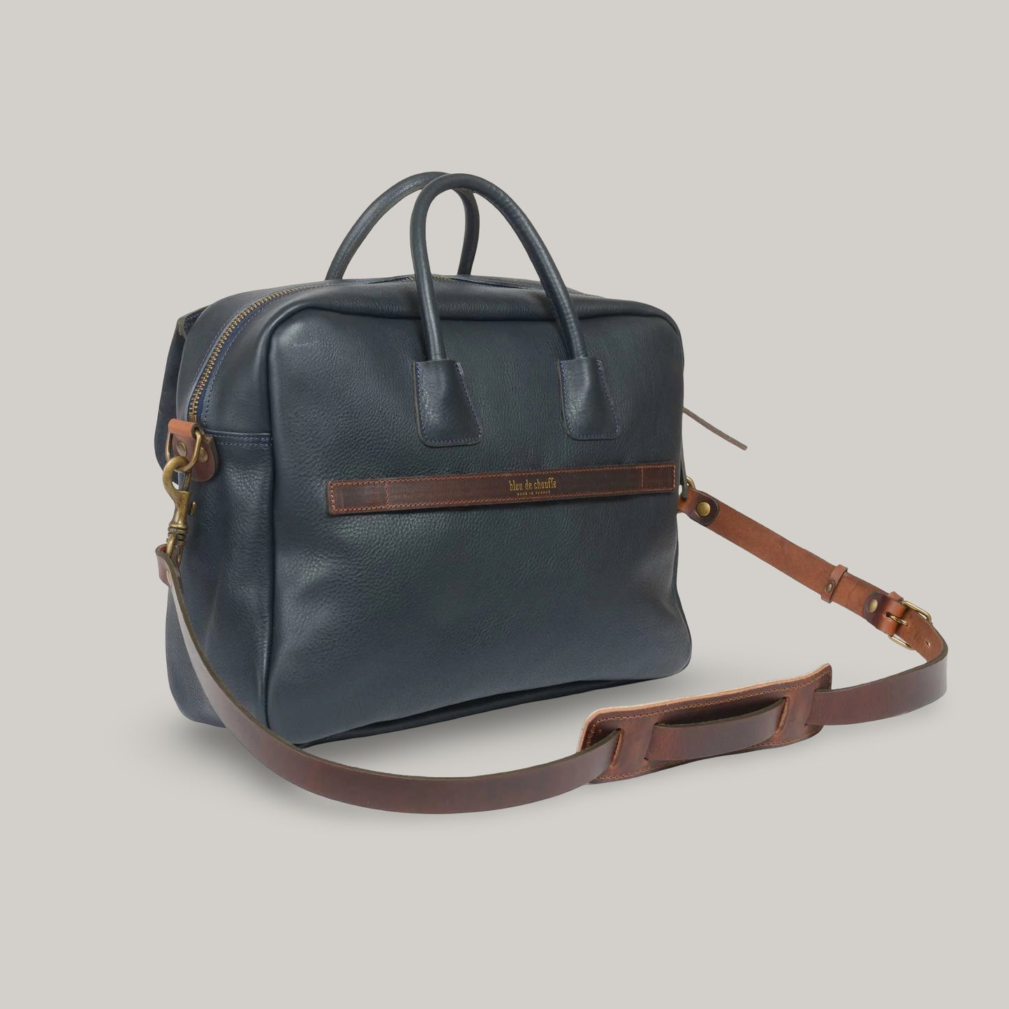 BLEU DE CHAUFFE ZEPPO BUSINESS BAG - NAVY BLUE