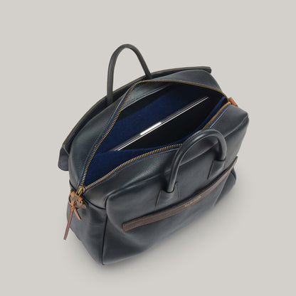 BLEU DE CHAUFFE ZEPPO BUSINESS BAG - NAVY BLUE