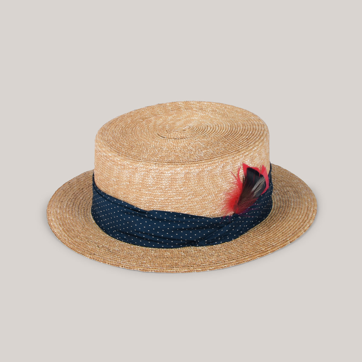 H.W. DOG & CO. BOATER - NAVY/WHITE SPOT – Pickings and Parry