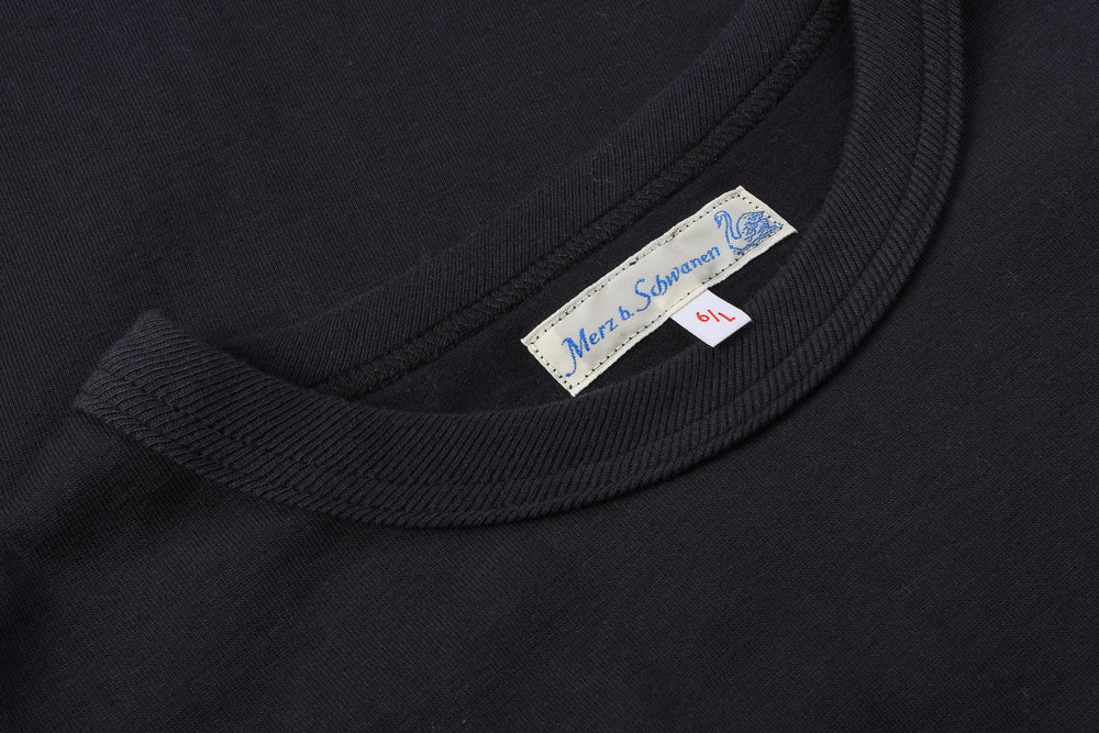 MERZ B. SCHWANEN 214 CREW NECK T-SHIRT RELAXED FIT - CHARCOAL