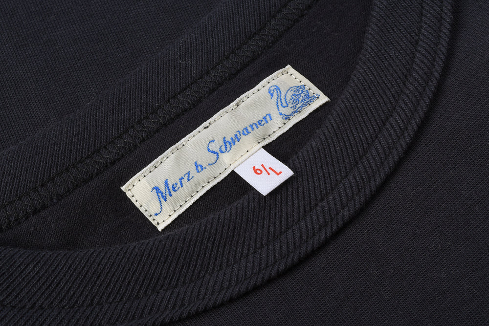 MERZ B. SCHWANEN 214 CREW NECK T-SHIRT RELAXED FIT - CHARCOAL