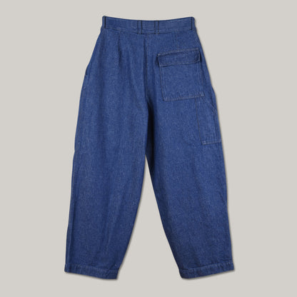 GIRLS OF DUST BRITISH WORKER PANT - 70S RECYCLED BLUE DENIM