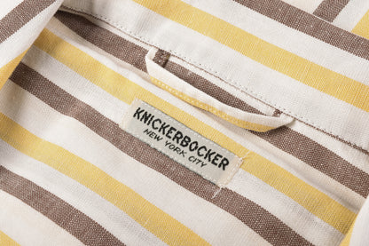 KNICKERBOCKER COTTON & LINEN HIGHWAY SHIRT - WHITE
