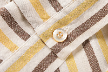 KNICKERBOCKER COTTON & LINEN HIGHWAY SHIRT - WHITE