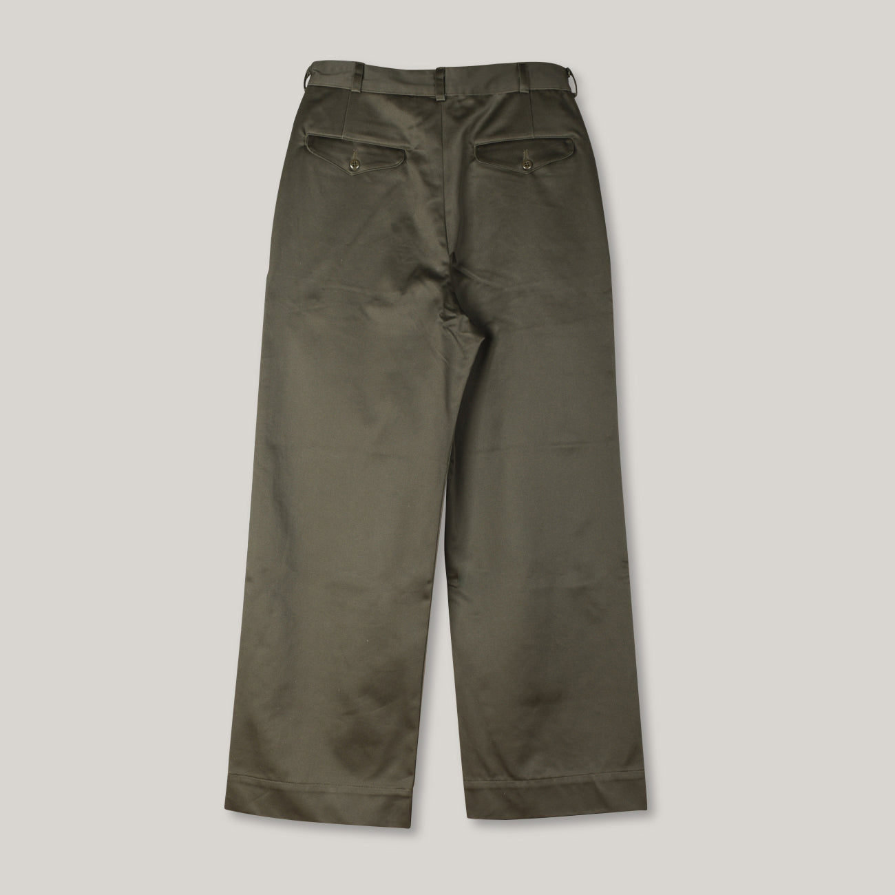 MONITALY CHINO PANTS - VANCLOTH SATEEN OLIVE – Pickings and Parry