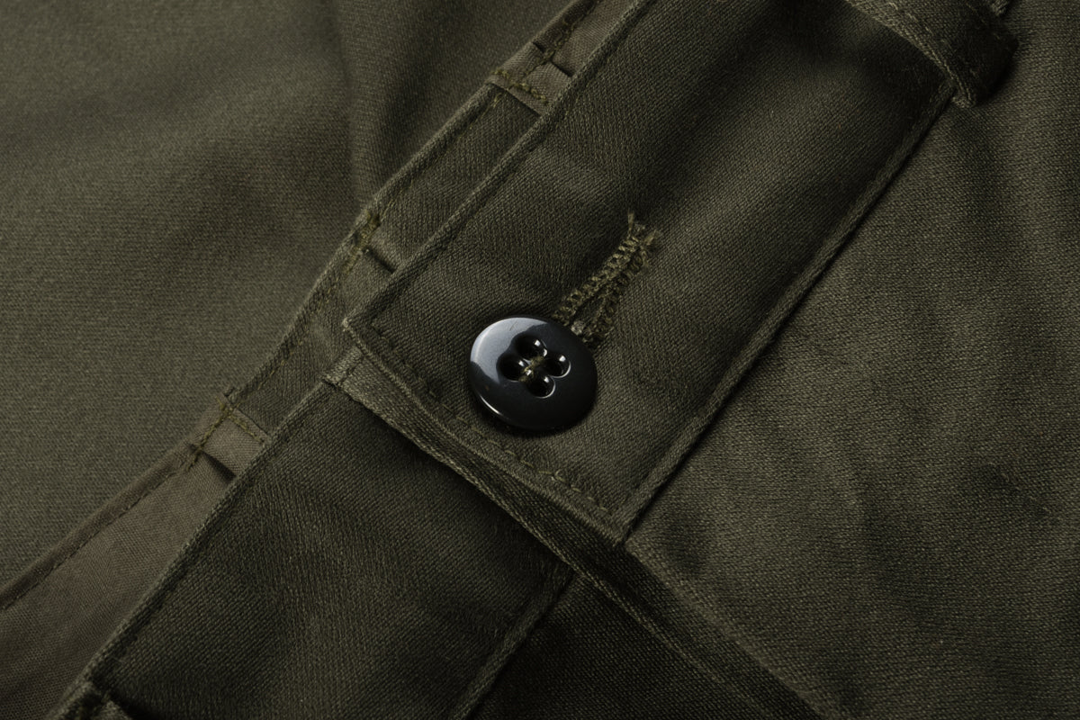 MONITALY CHINO PANTS - VANCLOTH SATEEN OLIVE – Pickings and Parry