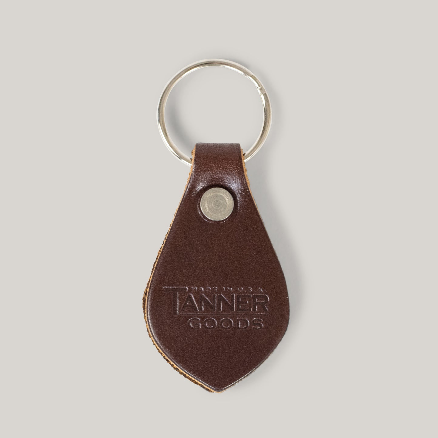 TANNER GOODS KEY FOB - COGNAC/STAINLESS