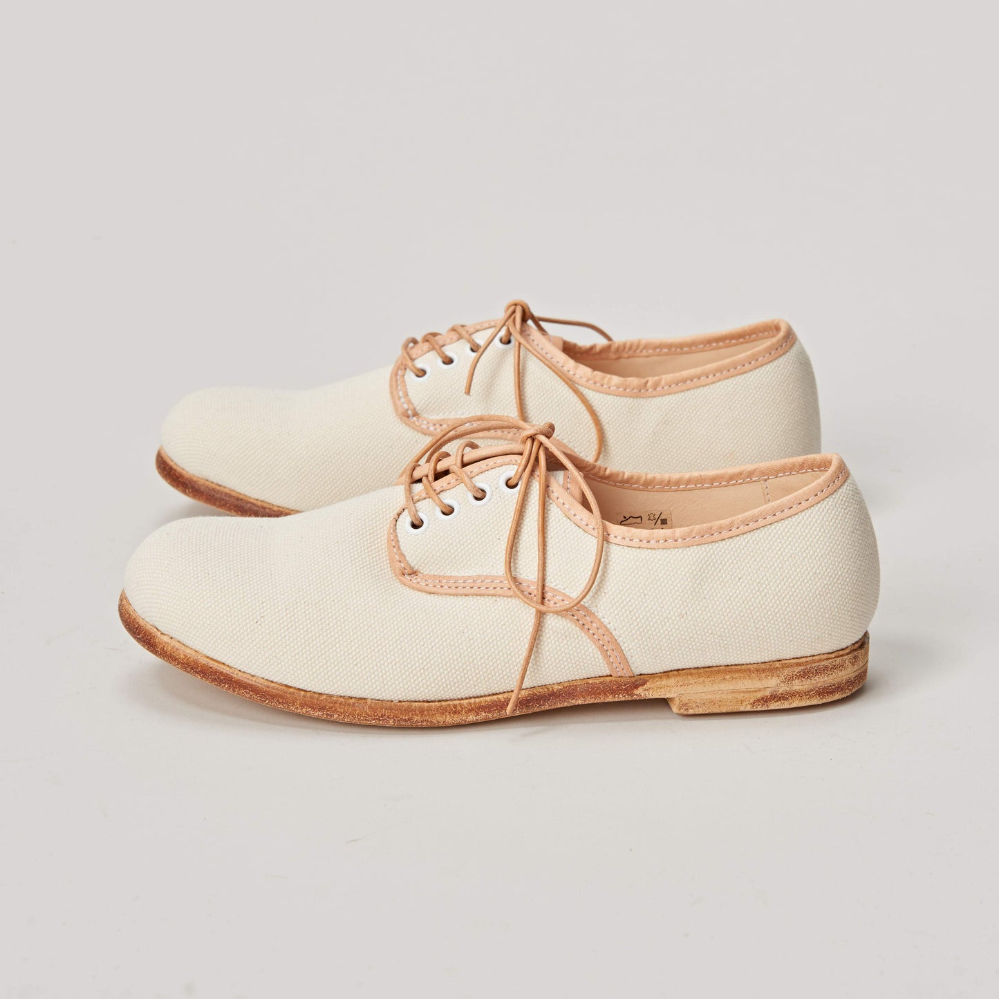 TATAMBA DERBY LACE UP CANVAS SHOE - NATURAL