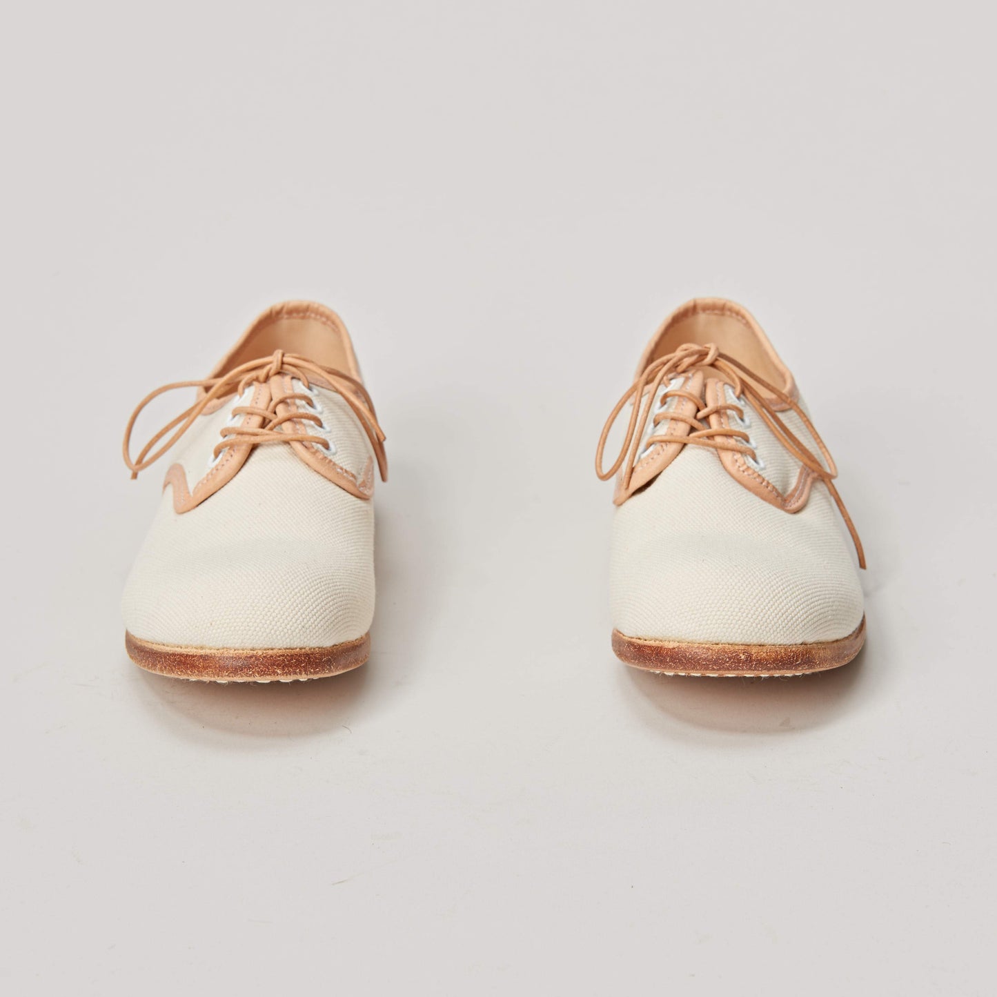 TATAMBA DERBY LACE UP CANVAS SHOE - NATURAL