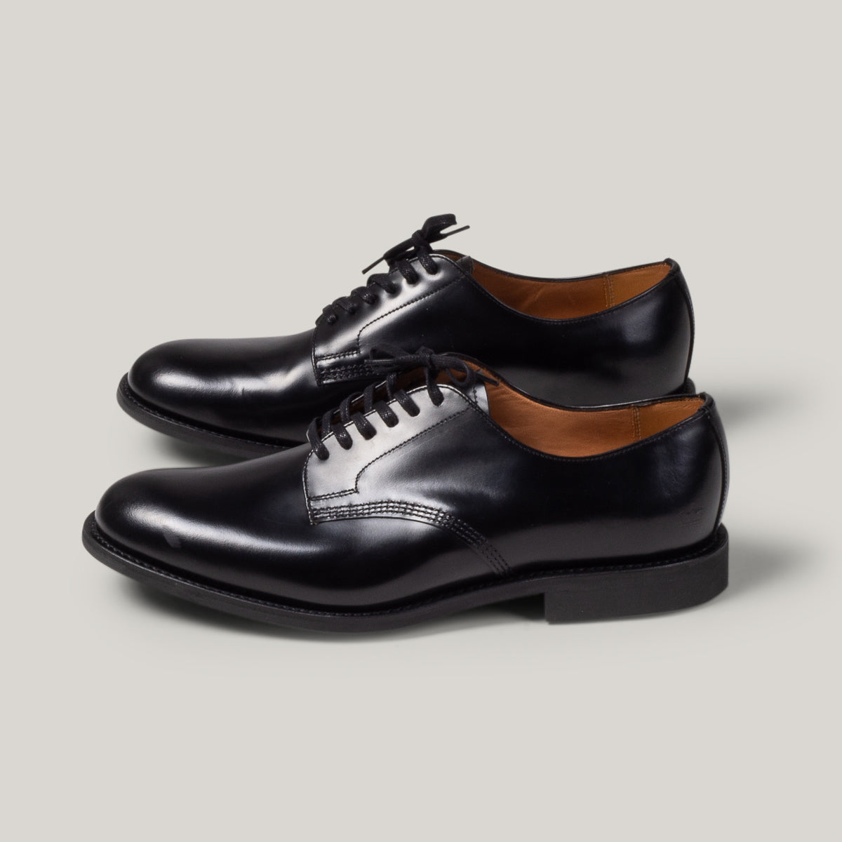 SANDERS MILITARY DERBY SHOE - BLACK – Pickings and Parry