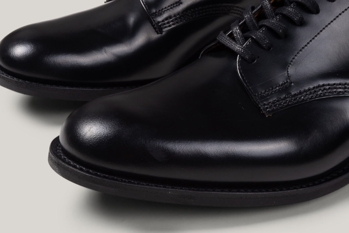 SANDERS MILITARY DERBY SHOE - BLACK – Pickings and Parry