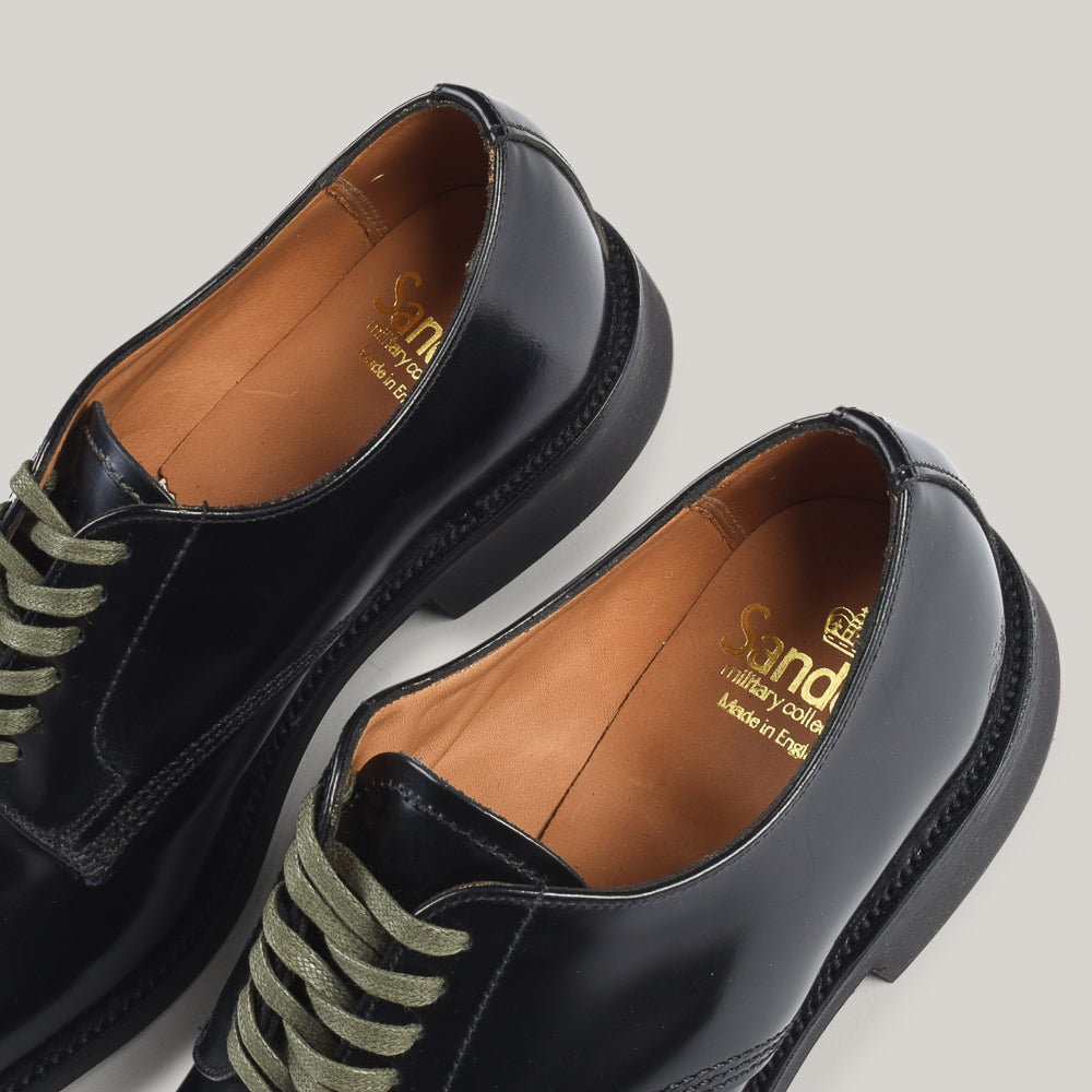 SANDERS FEMALE MILITARY DERBY SHOE - BLACK – Pickings and Parry