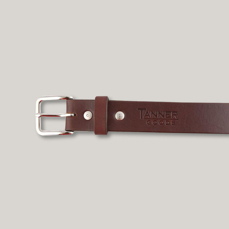 TANNER GOODS DAILY BELT - COGNAC/STAINLESS