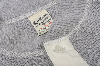 BUZZ RICKSON HENLEY NECK THERMAL - GREY