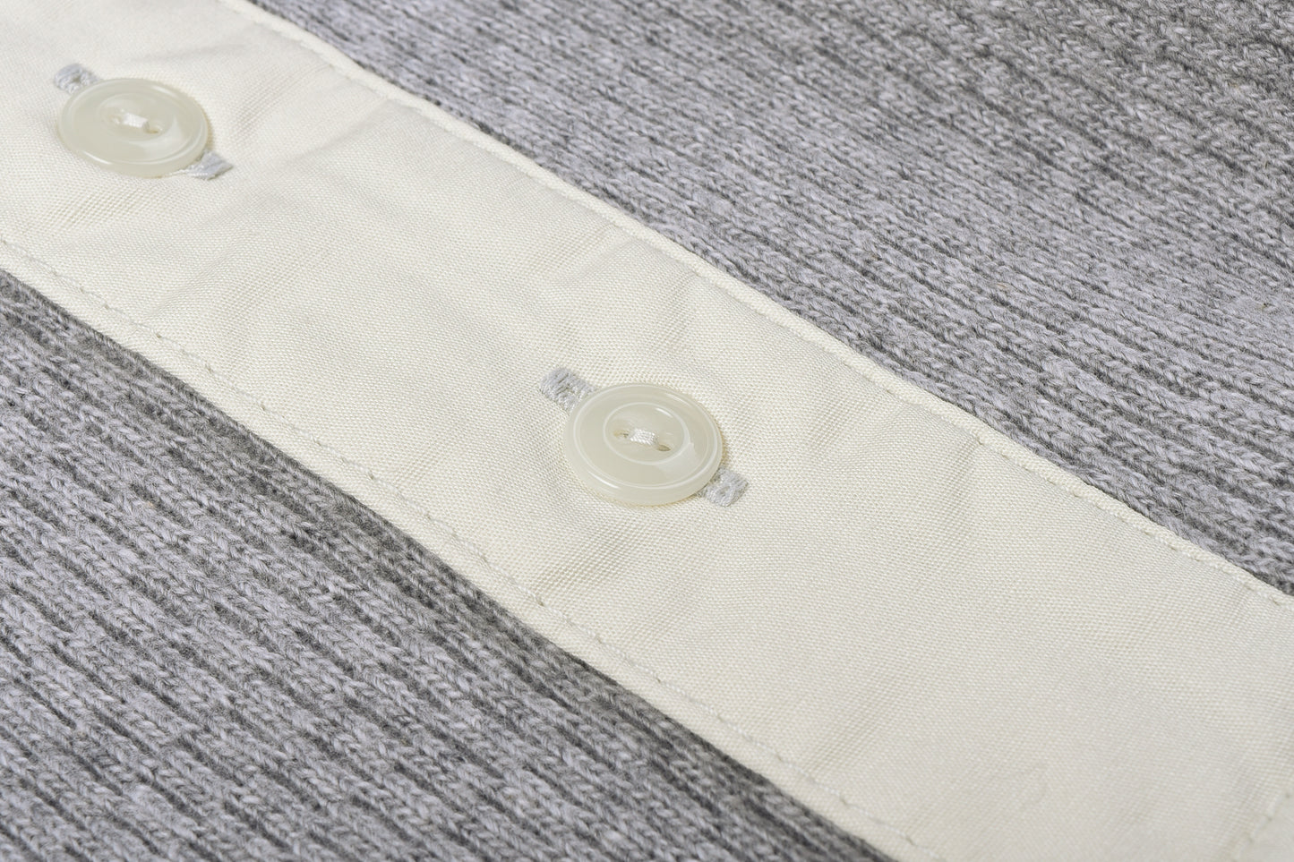 BUZZ RICKSON HENLEY NECK THERMAL - GREY