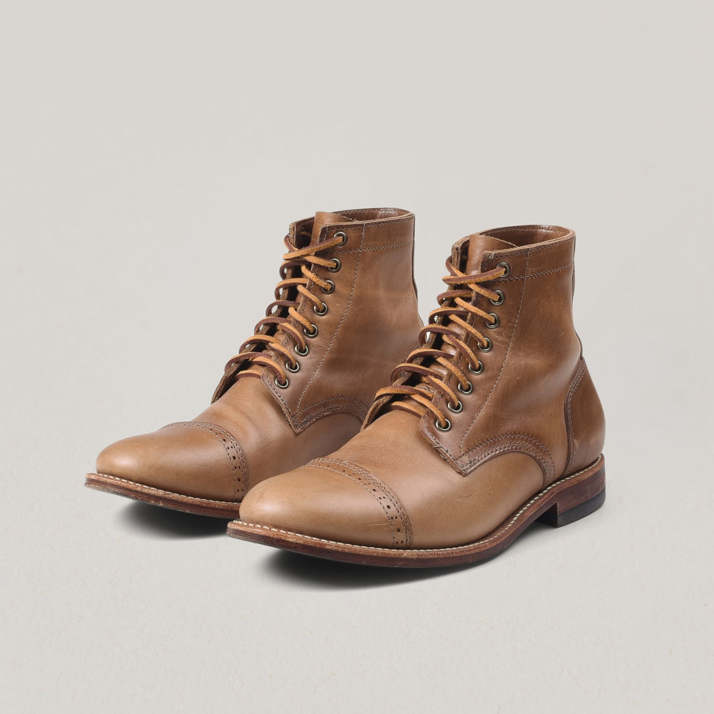 USED OAK STREET BOOTMAKERS CAP-TOE TRENCH BOOT - NATURAL CHROMEXCEL