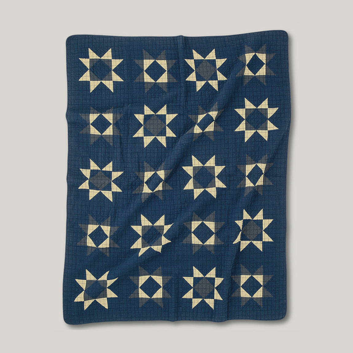 BASSHU PATCHWORK QUILT COVER - BLUE – Pickings and Parry